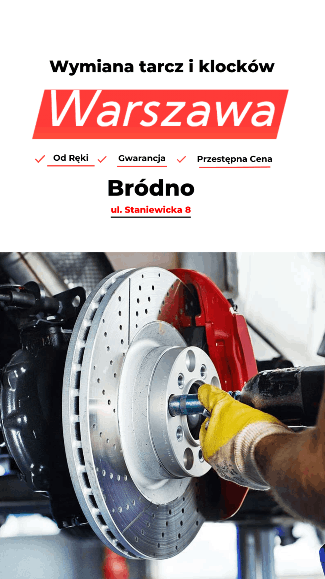 Wymiana tarcz i klocków Warszawa Bródno